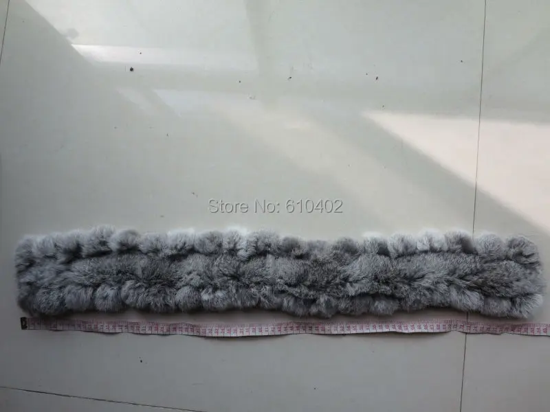 Зимний меховой шарф женский настоящий 100% Полный кроличий шейный платок ручной