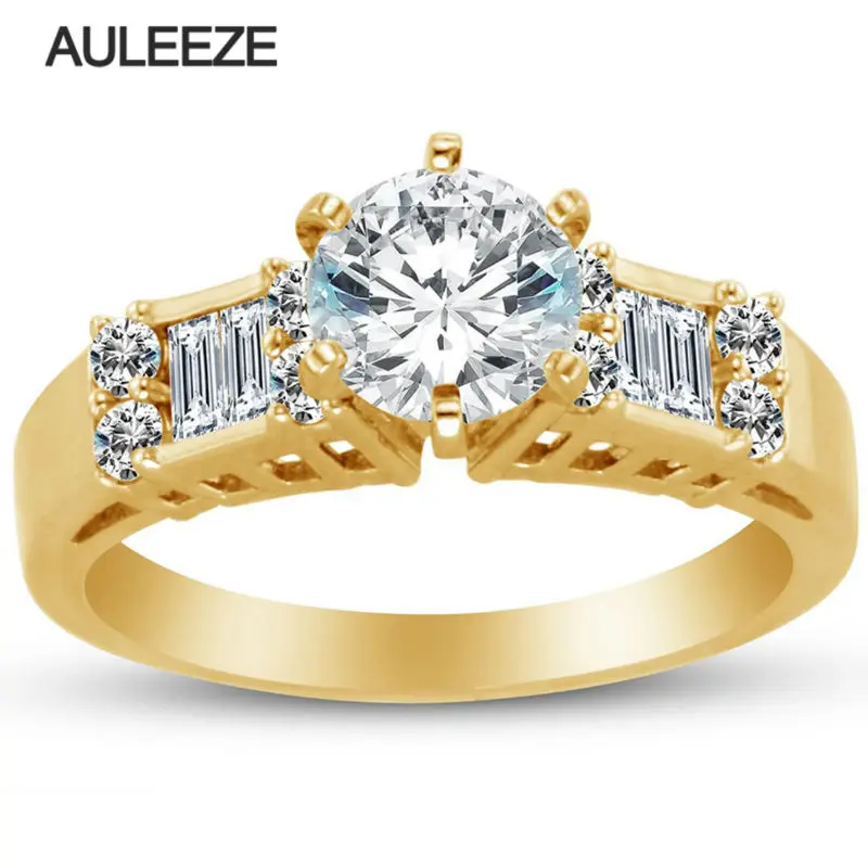 Набор колец из жёлтого золота с муассанитами 14 к|set rings|set engagement ringsset ring gold |