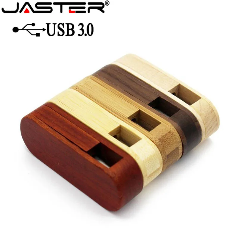 JASTER USB 3,0 деревянный портативный деревянный USB флеш-накопитель, флешка 4 ГБ 8 ГБ 16 ГБ 32 ГБ 64 ГБ, карта памяти, свадебный подарок, логотип, настраиваемый подарок