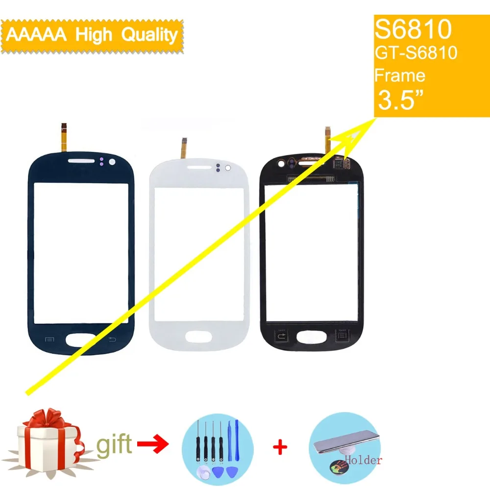 S6810 сенсорный экран для samsung Galaxy Fame DUOS S6810 GT-S6810 сенсорный экран дигитайзер стекло Передняя панель синий белый