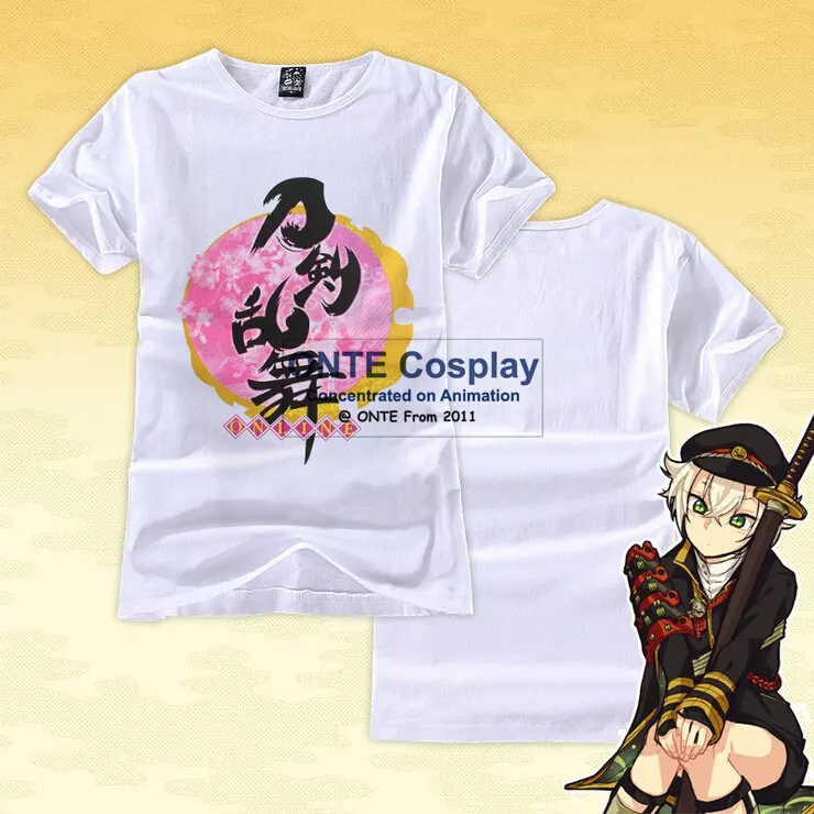 Япония новые игры Touken Ranbu Косплей Футболка онлайн Cos одежда хлопок печать o