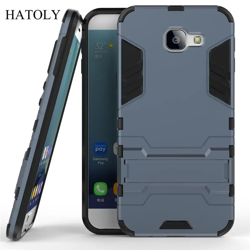 Для Samsung Galaxy A8 2016 Case Робот Броня Гибридный Прочный силиконовая Резина Hard Cover