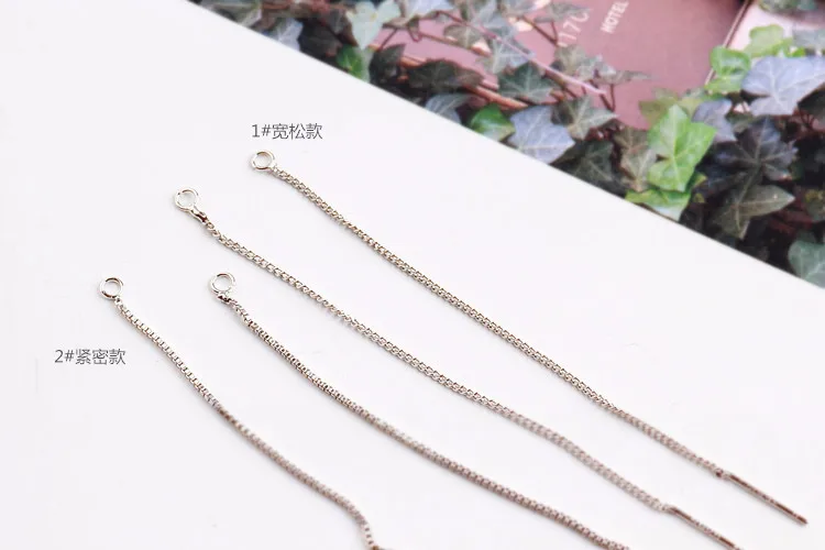 Серьги из серебра S925 пробы для ушей тонкая цепочка серьги сделай сам