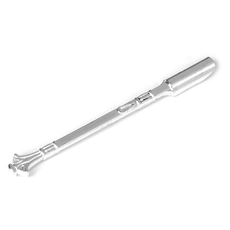 2pcs/lot 8cm Snuff Metal Spoon Use For Sniffer Snorter Snorter.Powder Smoking Accessories | Дом и сад