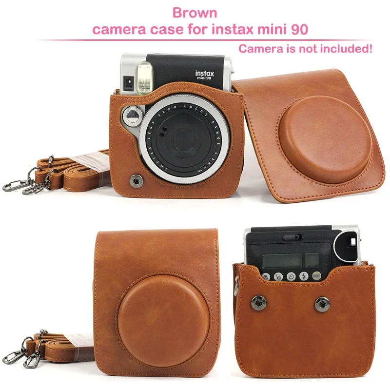 Чехол для камеры Fujifilm Instax Mini 90 чехол из искусственной кожи с плечевым ремнем Polariod
