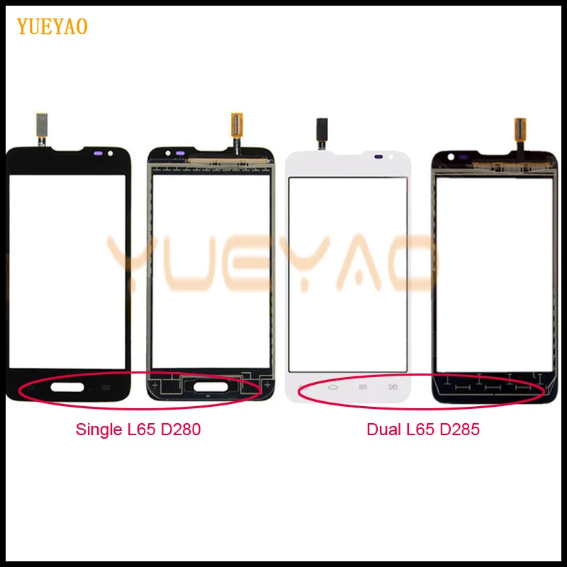 Для LG L65 одна SIM D280 D280N две D285 сенсорный экран Сенсорная панель дигитайзер Переднее