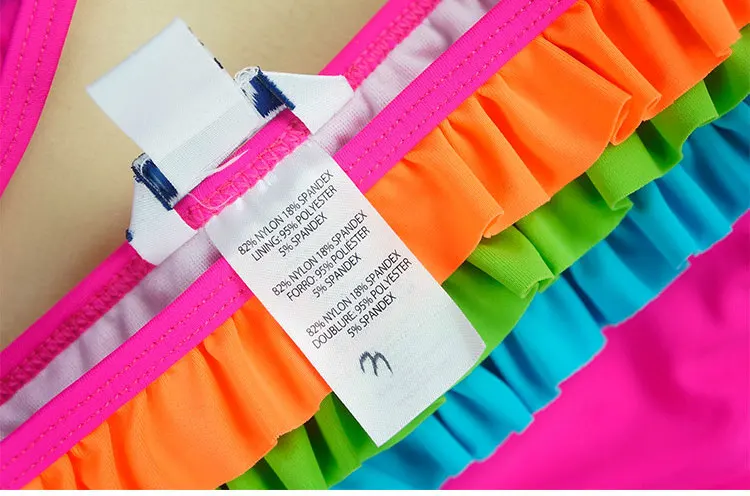 Kavkas/купальный костюм для новорожденных девочек с радужным рисунком купальник