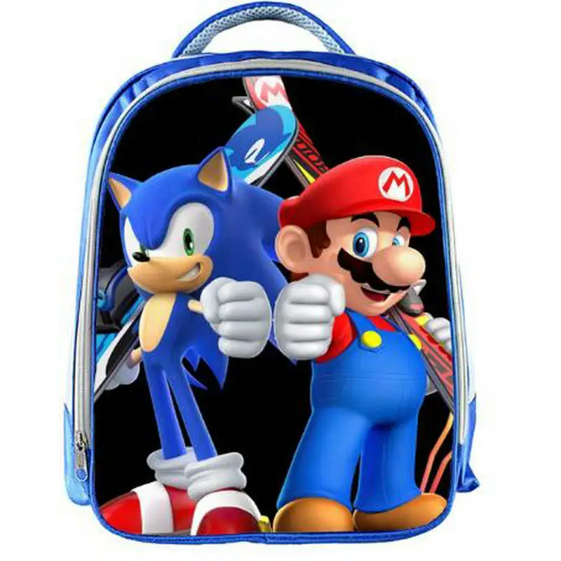 Детские рюкзаки с героями мультфильмов Sonic школьный ранец для мальчиков и