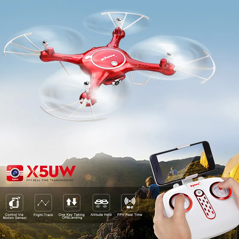 SYMA X5UW Дрон с WiFi камерой HD 720P передача в реальном времени FPV Квадрокоптер 2,4G 4CH RC вертолет Дрон Квадрокоптер дроны