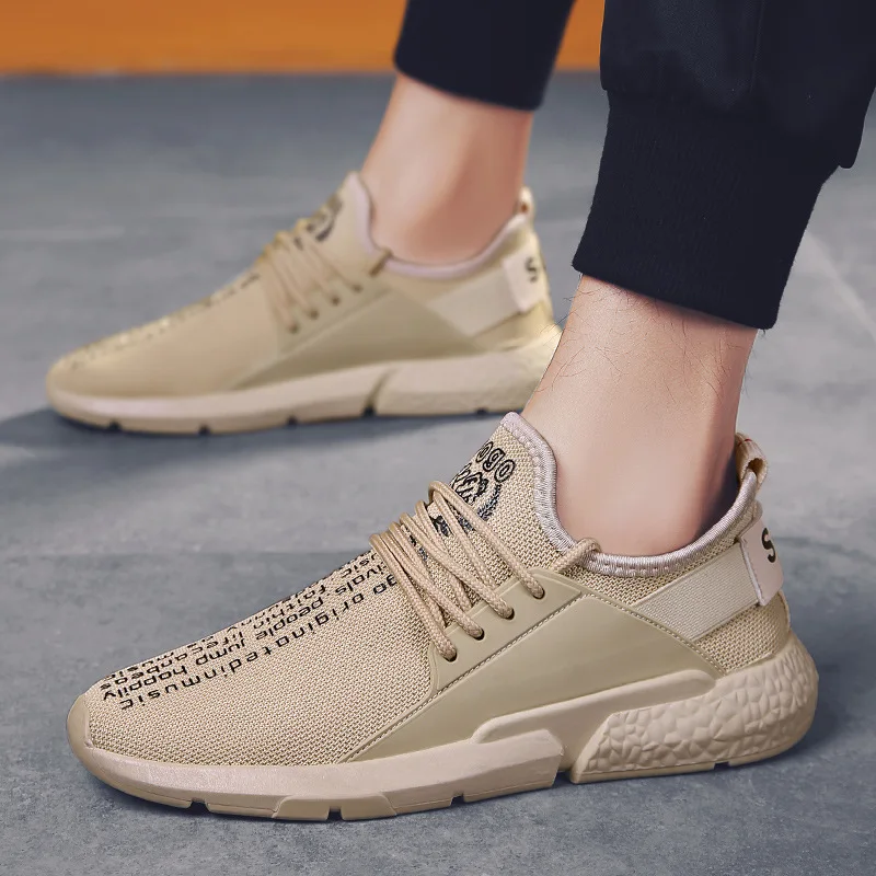 New Men Sock Sneakers Lace-up Casual Shoes Platform Breathable Adult Male Tenis Footwear Stylish Leisure Anti-skid Light | Обувь