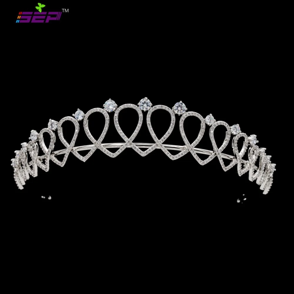 2017 новые кристаллы горный хрусталь полный Фианит для женщин любящее тиара сердце