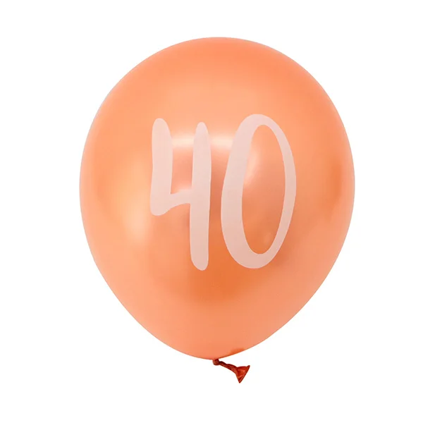 40th Розовое золото, 18, 21, 30, 40, 50, латексный шар на день рождения, надувные свадебные украшения, воздушный шар, товары для дня рождения - Цвет: 40th
