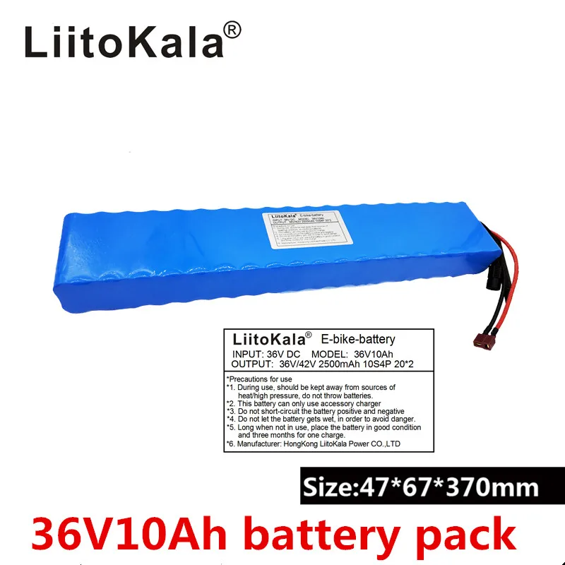 2020 LiitoKala 36 v 10Ah 10S4P 18650 перезаряжаемая батарея модифицированные велосипеды
