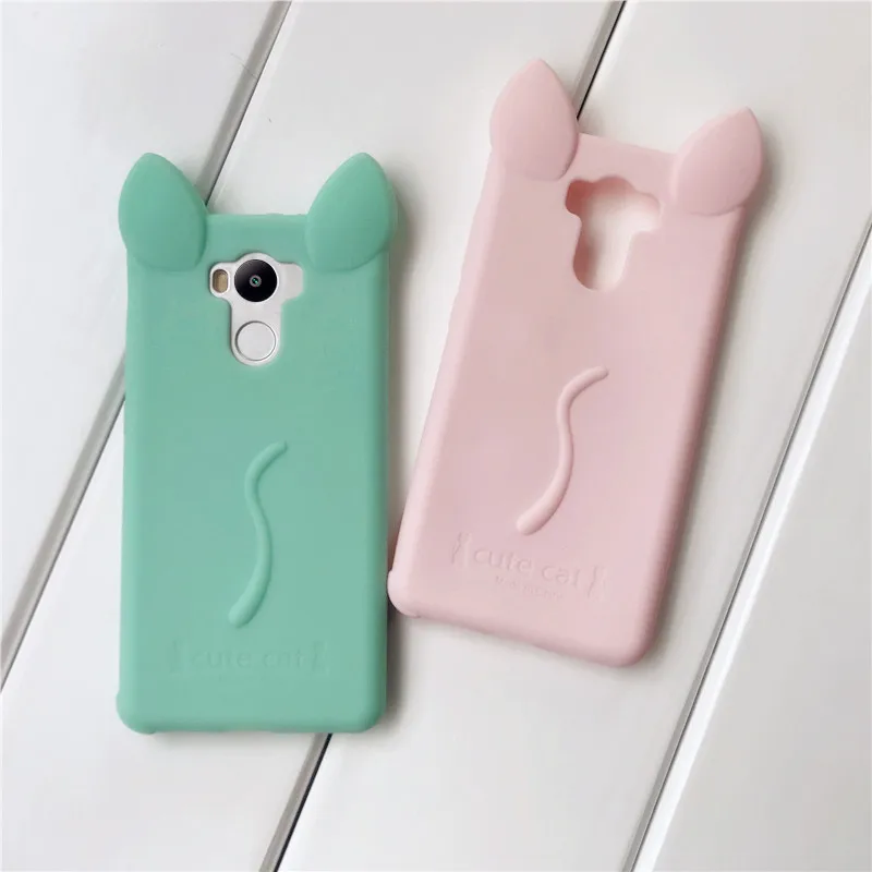 Xiaomi Redmi 4 чехол Роскошный 3D Мультяшные кошачьи уши Мягкий силиконовый Полный