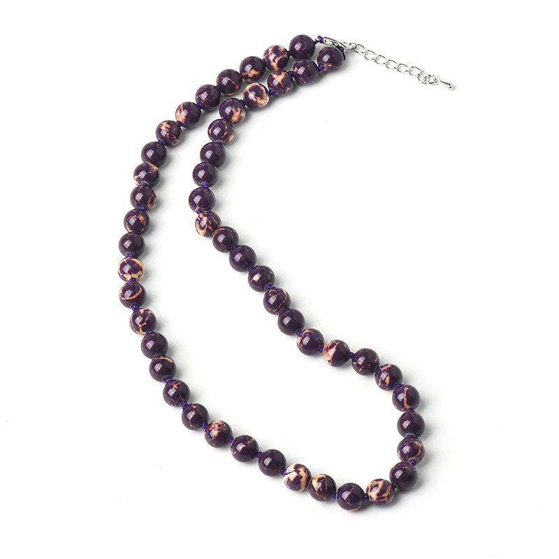 Загадочные и романтические темно-фиолетовые бусины с желтыми полосками 8 мм