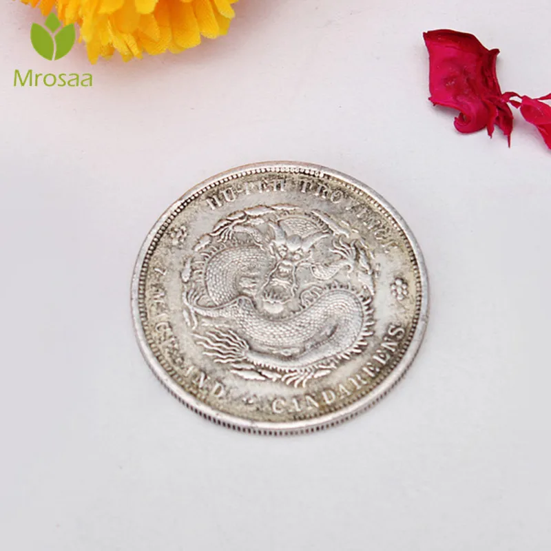Mrosaa Древние китайские двухсторонние драконовые монеты династии Qing старые