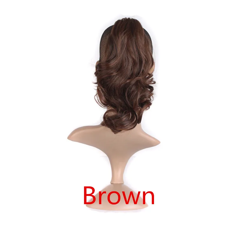 1B/30HL MapofBeauty, 10 дюймов, 14 дюймов, черные, коричневые, волнистые ленты, хвост пони, на заколках, синтетические волосы для наращивания, накладные, хвост пони для женщин - Цвет: 1B/30HL