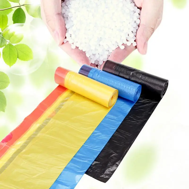 1 рулон прочный утолщенный пластиковый мешок Авто Drawstring для мусора 20л 15 пакет