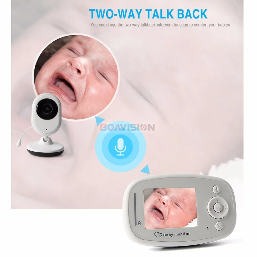 Беспроводной видеоняня детский ночной Светильник Babyphone 2,4 GHz камера безопасности 2 способа разговора музыка температура камеры для нянь MB820