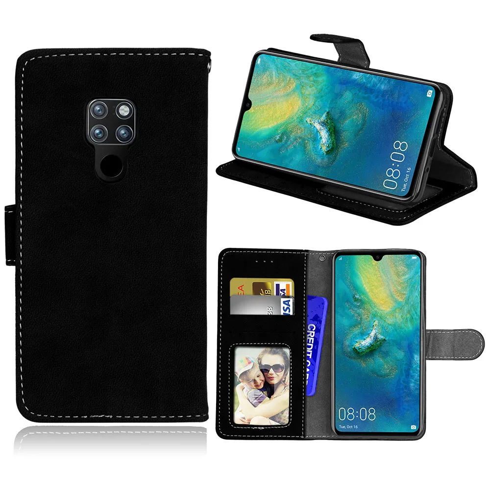 Чехол книжка с бумажником для Huawei Mate 20 Матовый кожаный чехол Lite Maimang7 Pro Nova 4