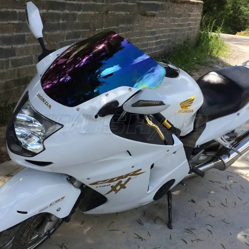 Black Iridium Мотоцикл двойной пузырь лобовое стекло ветер экран для 1996-2007 Honda CBR1100XX CBR 1100 XX супер черный Дрозд черный Иридиум - Цвет: Black Iridium