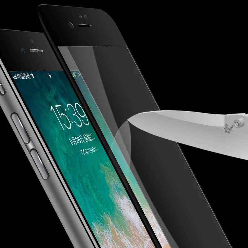 3D углеродное волокно закаленное стекло для iPhone x защита экрана изогнутые края