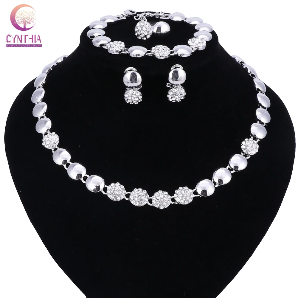 Женский комплект ювелирных изделий из африканских бусин хрустальное ожерелье