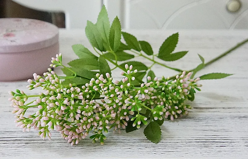 F Новые искусственные цветочные ветки, Пластиковые Фисташки, искусственные растения для дома, вечерние, сделай сам, свадебные украшения, цветочные композиции, принадлежности - Цвет: F