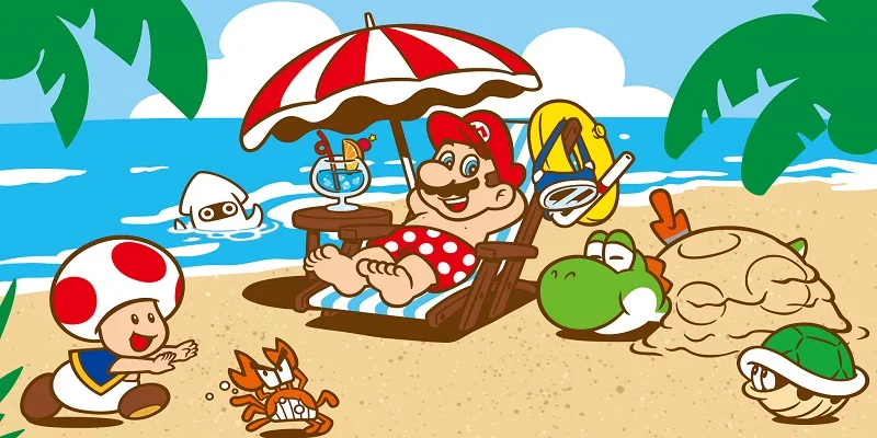 Банное полотенце Super Mario пляжное из микрофибры детские полотенца для взрослых