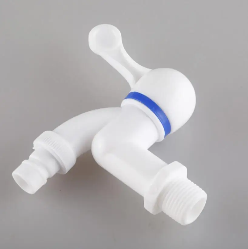 Пластиковый кран pp mini tap male thread white small Bibcock Простая установка стиральная машина