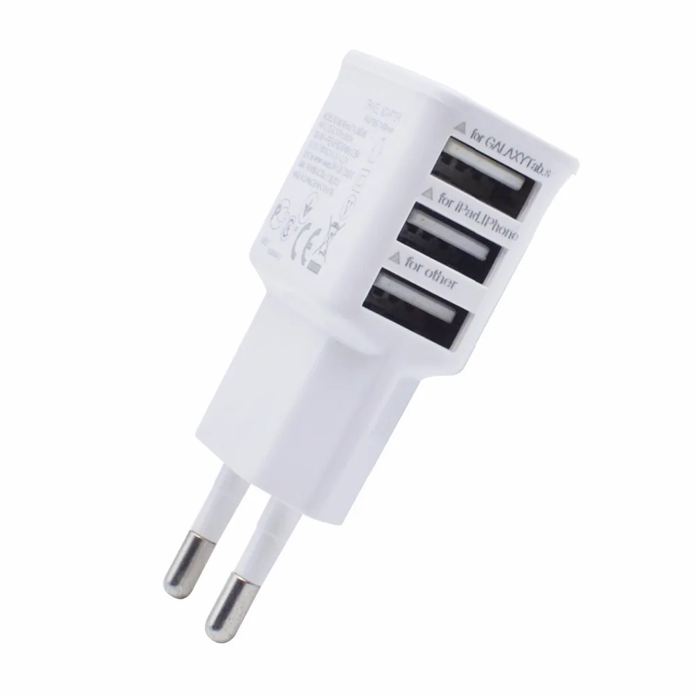 5 В 2A 3USB Порт Главная Путешествия Стены AC Зарядное Устройство Адаптер USB Для ЕС