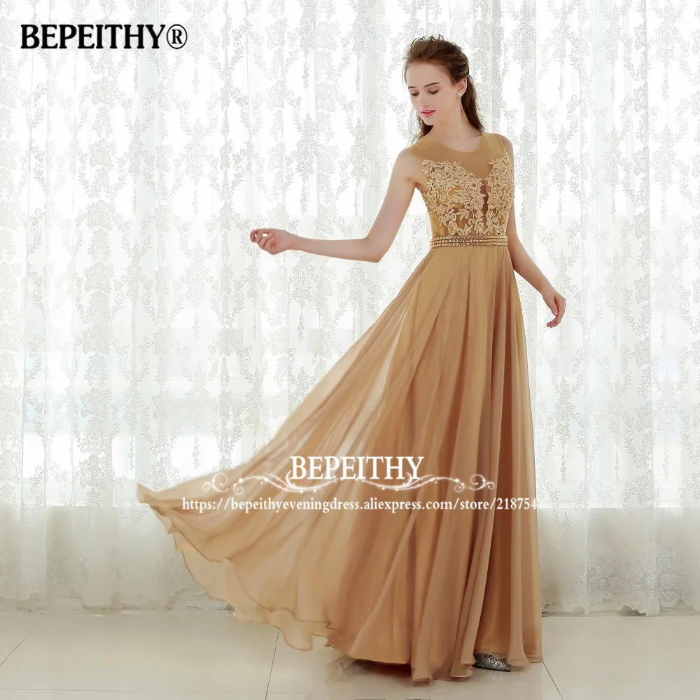 Robe De Soiree сексуальное платье с открытой спиной Золотой шифон длинный Выпускной 2019