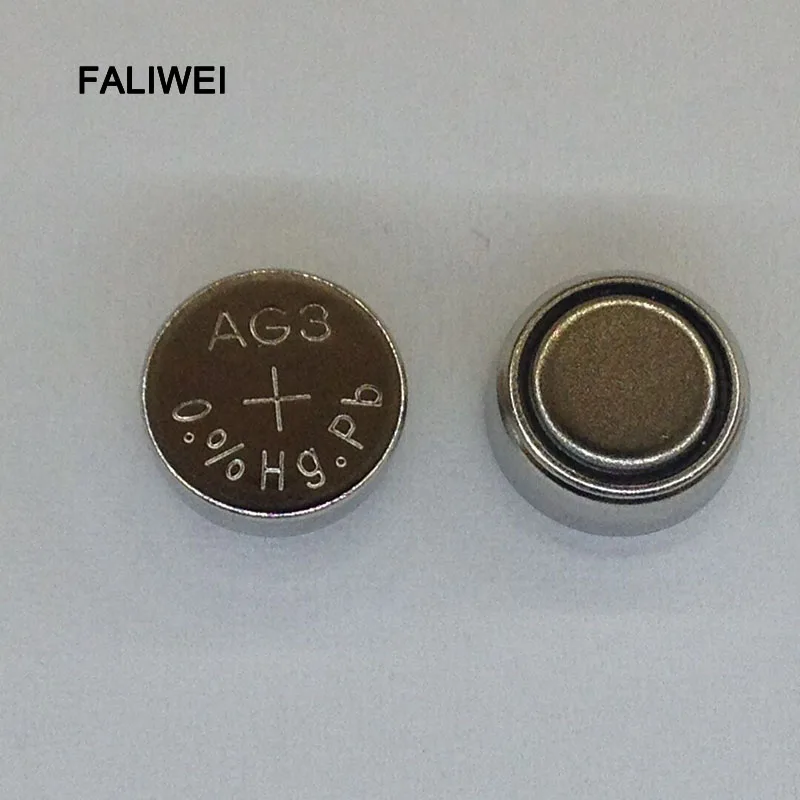 10 шт./лот faliwei AG3 Кнопка Батарея 1,5 V G3 AG3 LR41 LR736 V3GA SR41 LR192 384 392 кнопочный элемент
