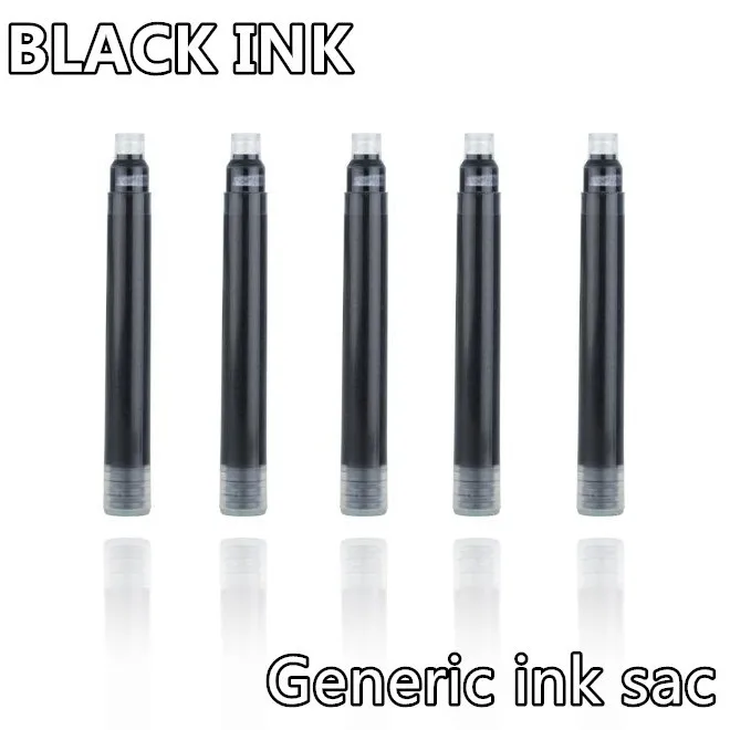 30 шт/JINHAO одноразовая цветная перьевая ручка чернильный картридж заправка универсальный дизайн сменная перьевая ручка чернильный мешок - Цвет графита: 30PCS black