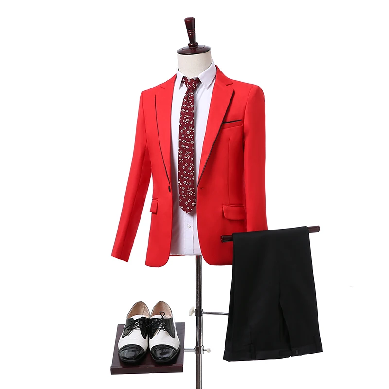 Best Selling 2020 Custom Made Formal Wear Red/White/Black Men Wedding Suits Prom Tuxedo Suit | Мужская одежда