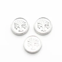 newest 10pcslot metal enamel round lift tree silver floating charms for living glass memory lockets necklace diy jewelry