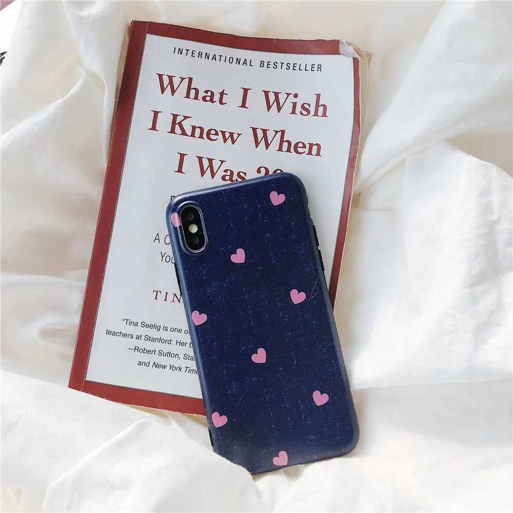 IMD мягкий чехол для телефона Iphone XS XR MAX Love Heart имитация ковбоя все включено X 8 7 6 6s Plus