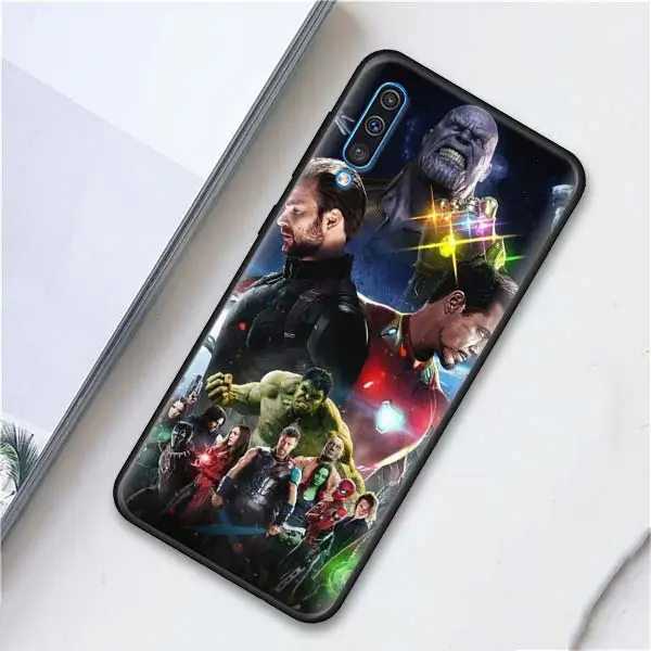 002 С принтами "Marvel", "Мстители", "Герои мягкий чехол для мобильного телефона чехол s для samsung Galaxy A6 A7 A8 плюс A9 A10 A20 A30 A40 A50 A70 M30 M20 черный чехол ков - Цвет: 002
