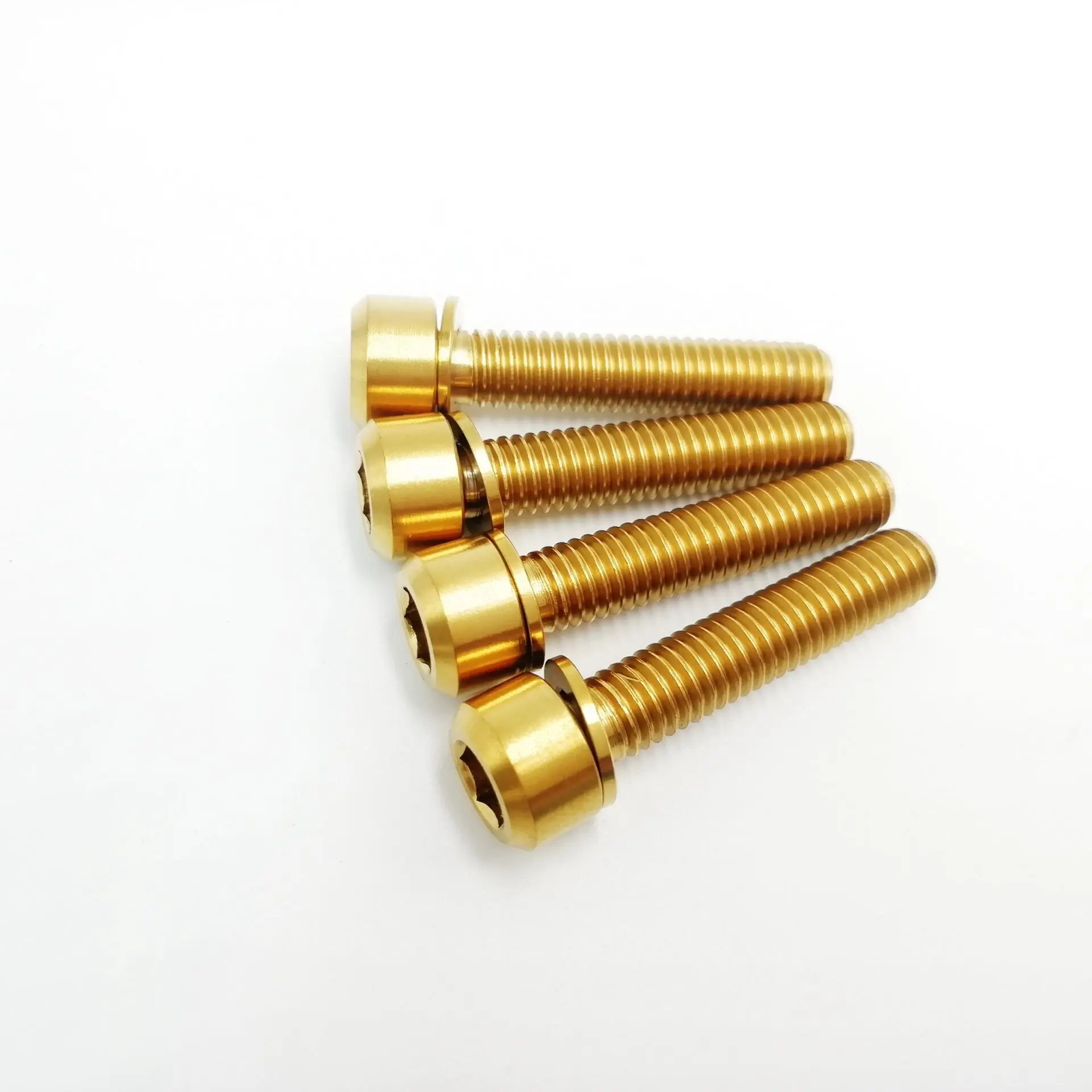 4pcs/lot Colorful M6x30mm Titanium Ti Bolt Stigma Head Hex Allen Socket Screw Bicycle Screws for Headset with washer | Обустройство