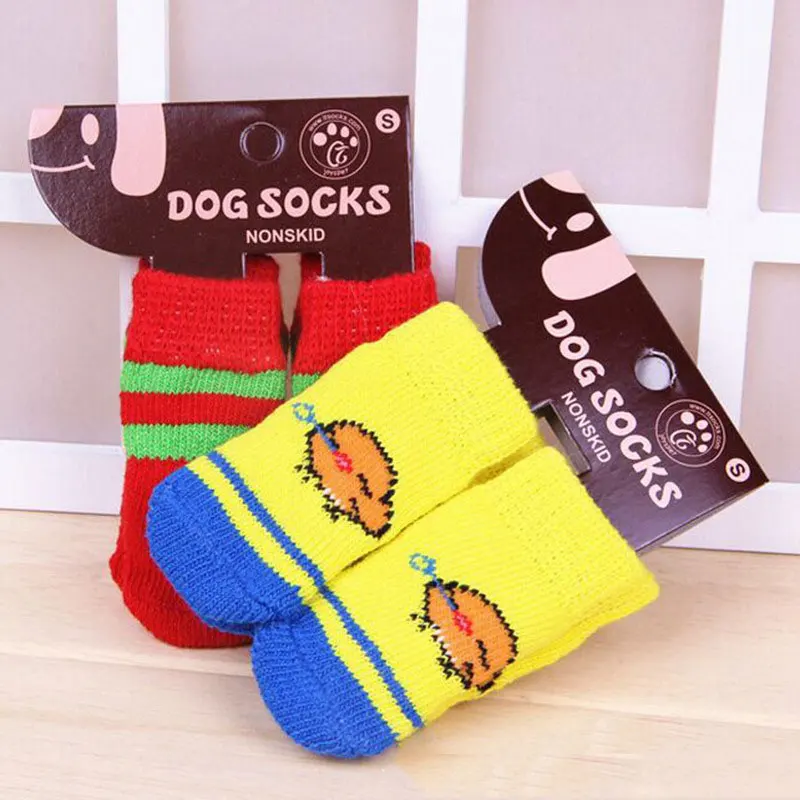 4 pcs/set Wholesale Pet Products Dog Supplies Socks Boots Shoes Indoor Anti-slip More Colors Mixture | Дом и сад