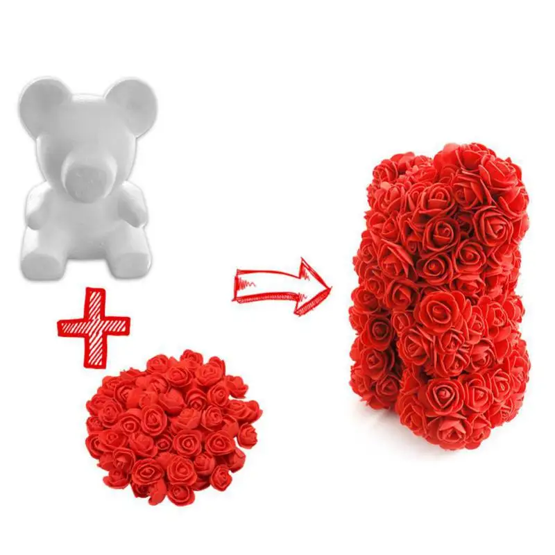 Набор ручной работы сделай сам розовый медведь Белый 3D моделирующий из