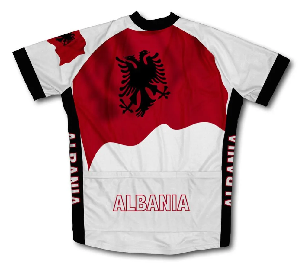 Albania Велоспорт Джерси Roupa Ciclismo 100% полиэстер короткий рукав лето быстросохнущая