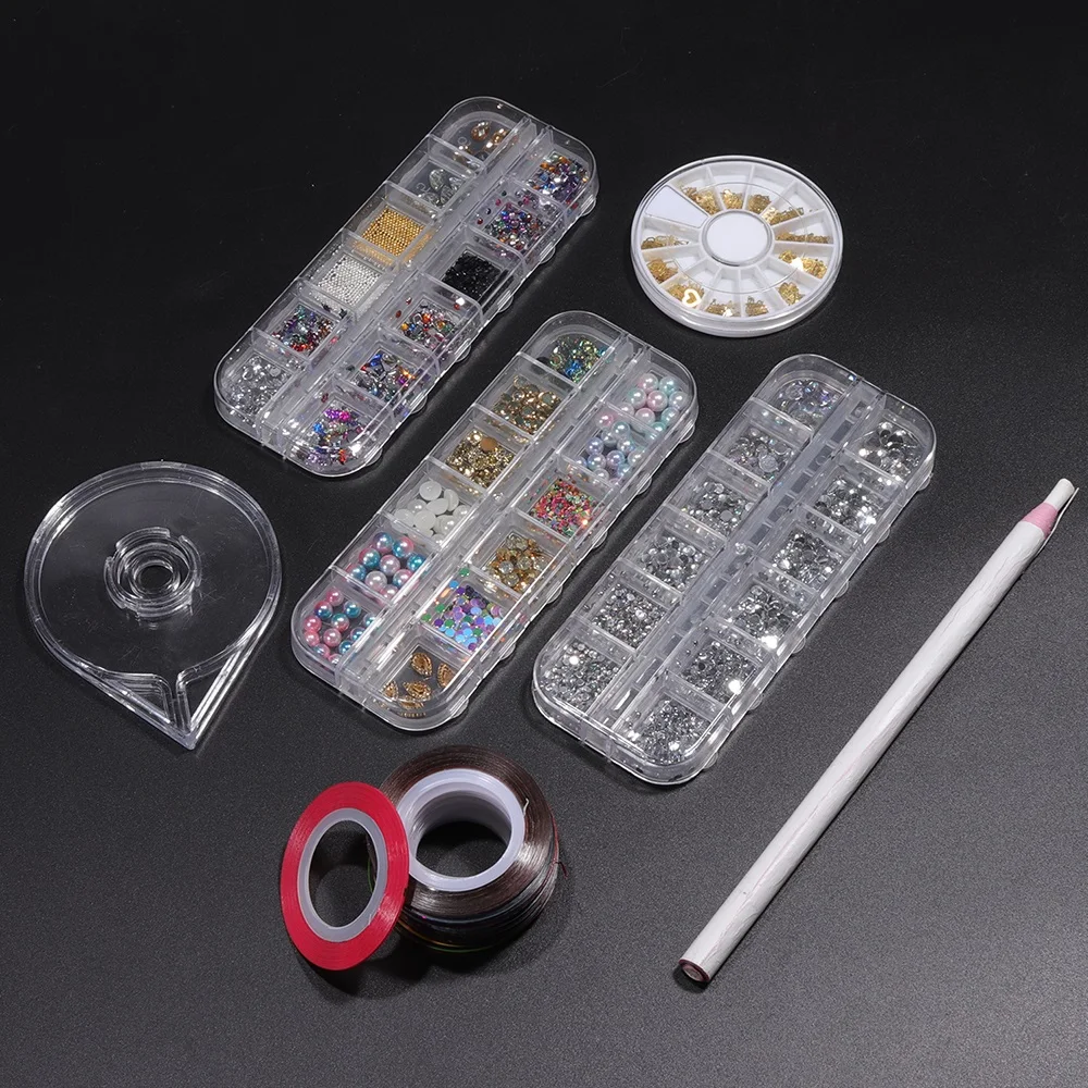 

Набор для украшения ногтей foreverlily, с металлической проволокой 30 шт., 4 коробки, 1 декоративный карандаш для начинающих