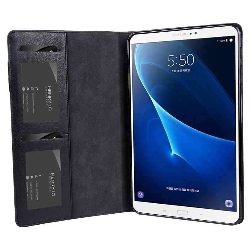 Роскошный кожаный чехол в стиле ретро с несколькими картами для samsung Galaxy Tab A 10,1 T580, деловой смарт-чехол с подставкой для samsung SM-T580 T585