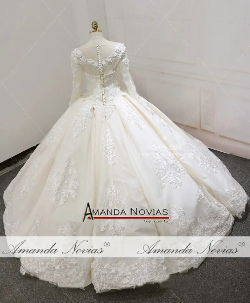 Vestido de casamento Новая модная кружевная Апликация свадебное платье с цветами