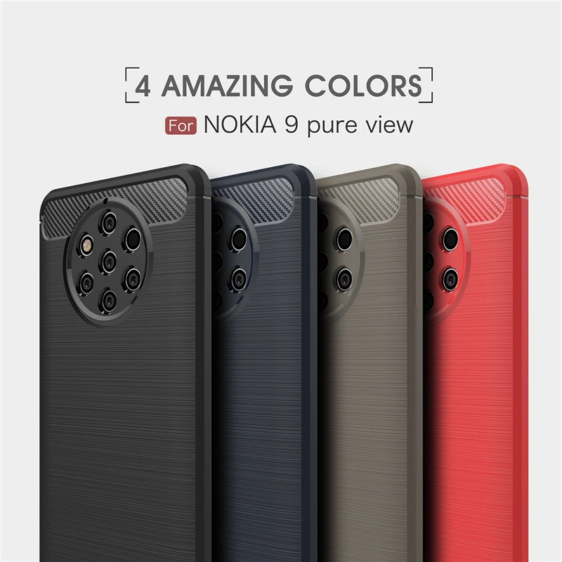 Чехол из углеродного волокна для Nokia 9 PureView чехол-бампер силиконовый чехол Pure View