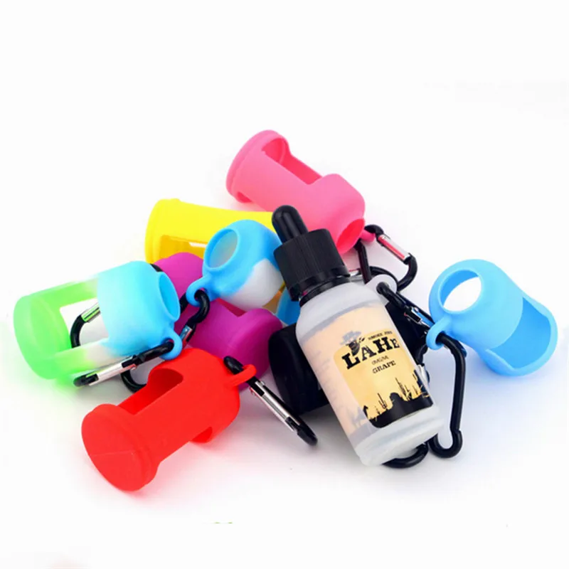 100 шт./лот силиконовый чехол с пряжкой для альпинизма бутылок E Liquid 30 мл мягкий