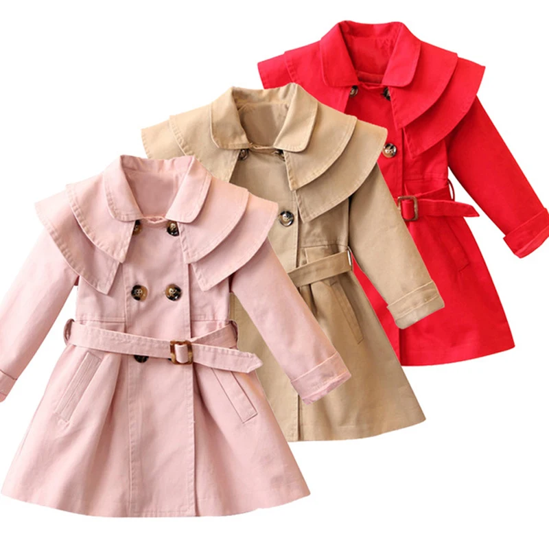DIMUSI Autumn Girls Jacket Fashion Kids Trench Coats jacket Baby Casual Outwear Windbreaker Jackets Children's Clothing |