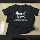 Мама мальчиков меньше драм, чем девочки, но тверже, чтобы держать раннюю повседневную хлопковую футболку, смешные рубашки для мам