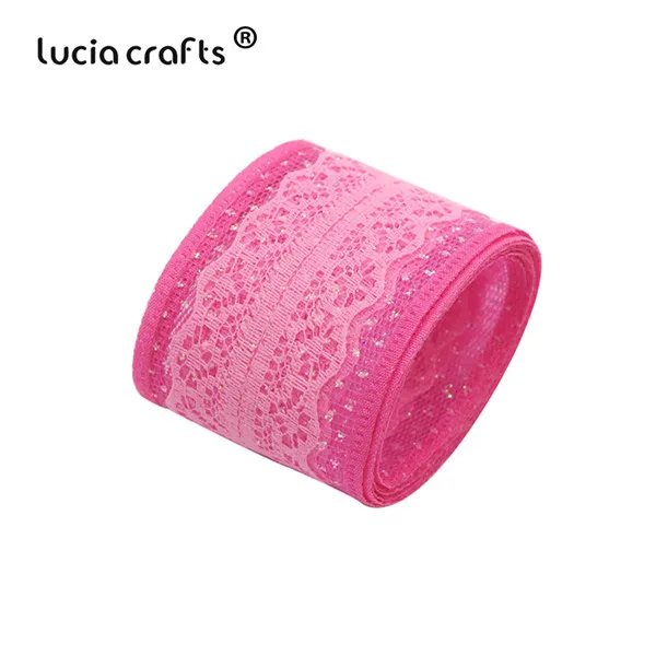 C8 Rose Red 5y Lucia crafts 5y/6y 40 мм кружевная отделка ленты для свадебной вечеринки декор для самостоятельного пошива одежды аксессуары ручной работы R0702 - Цвет: C8 Rose Red 5y
